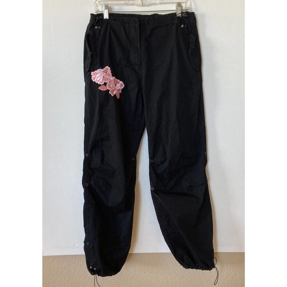 Blumarine Pants - Vtg Blumarine Vintage Black Pants Toggle Ankle Medium I44 D 38 Embroidered